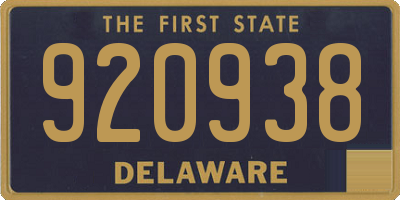 DE license plate 920938