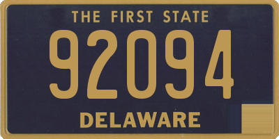 DE license plate 92094