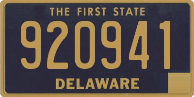 DE license plate 920941