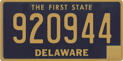 DE license plate 920944
