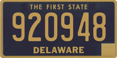 DE license plate 920948