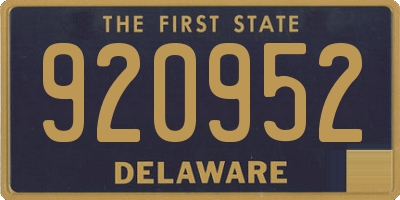 DE license plate 920952