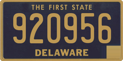 DE license plate 920956