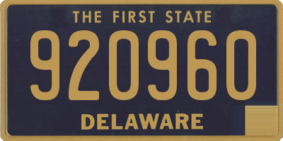 DE license plate 920960