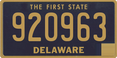DE license plate 920963