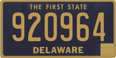 DE license plate 920964
