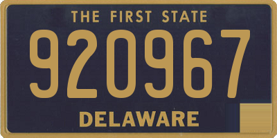 DE license plate 920967