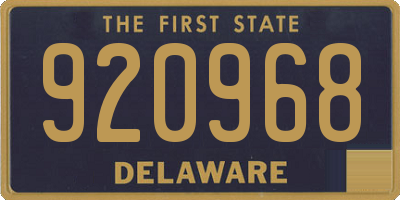 DE license plate 920968