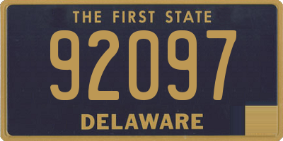DE license plate 92097