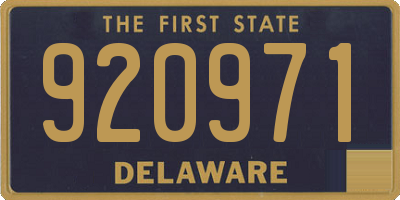 DE license plate 920971