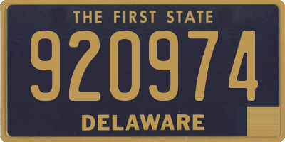 DE license plate 920974