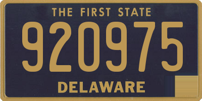 DE license plate 920975