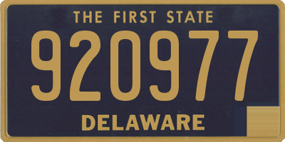 DE license plate 920977