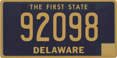 DE license plate 92098