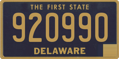 DE license plate 920990
