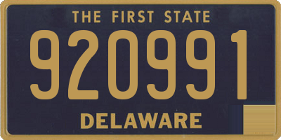 DE license plate 920991