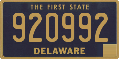 DE license plate 920992