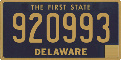 DE license plate 920993