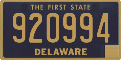 DE license plate 920994
