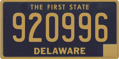 DE license plate 920996