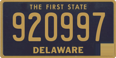 DE license plate 920997