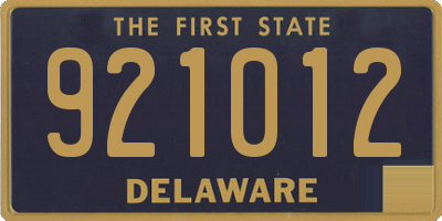 DE license plate 921012
