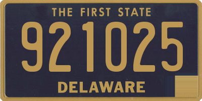 DE license plate 921025