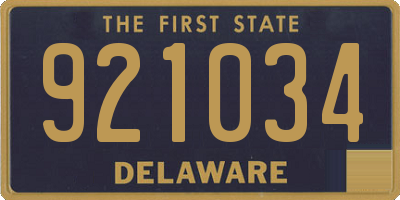 DE license plate 921034