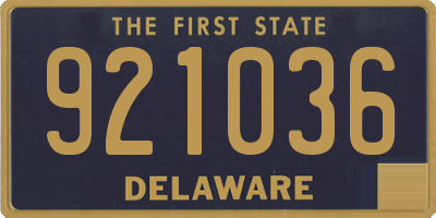 DE license plate 921036