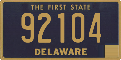 DE license plate 92104