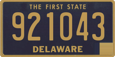 DE license plate 921043