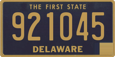 DE license plate 921045