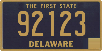 DE license plate 92123