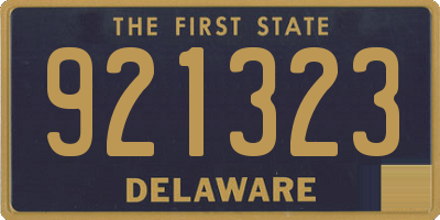 DE license plate 921323