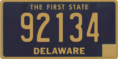 DE license plate 92134