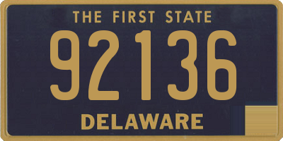 DE license plate 92136