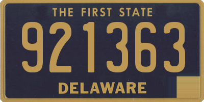 DE license plate 921363