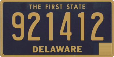 DE license plate 921412
