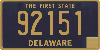 DE license plate 92151