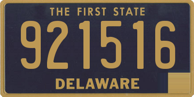 DE license plate 921516