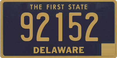 DE license plate 92152