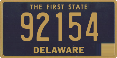 DE license plate 92154