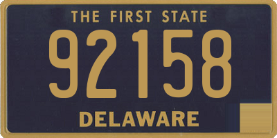 DE license plate 92158