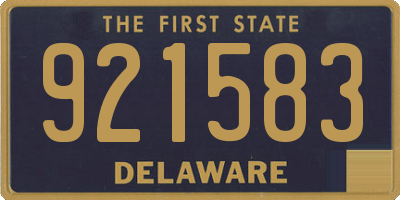 DE license plate 921583