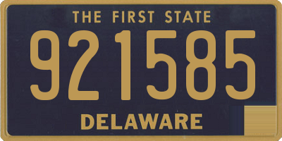 DE license plate 921585