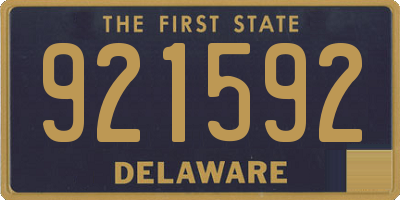 DE license plate 921592