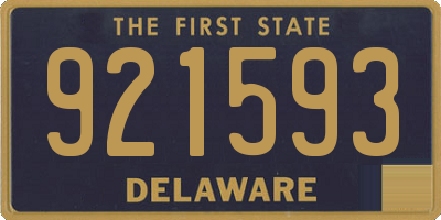 DE license plate 921593