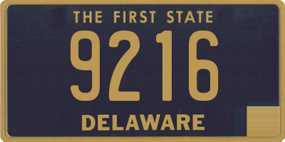 DE license plate 9216