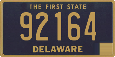 DE license plate 92164