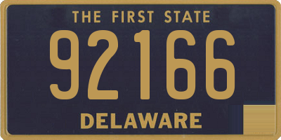 DE license plate 92166